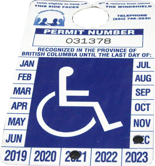 Handicap Parking Permits look like this one